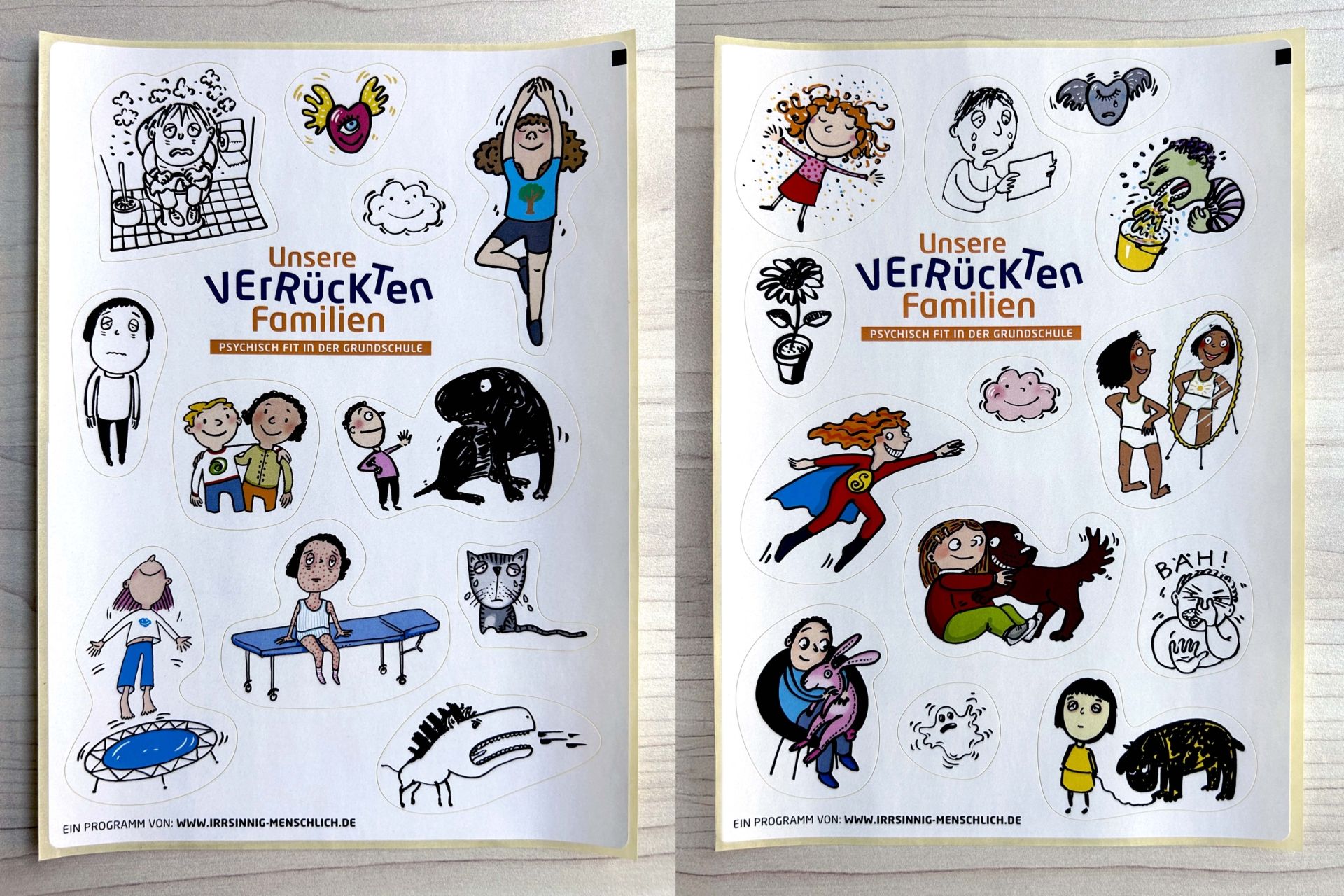 Sticker-Bogen »Unsere ›verrückten‹ Familien!« von Irrsinnig Menschlich e.V.