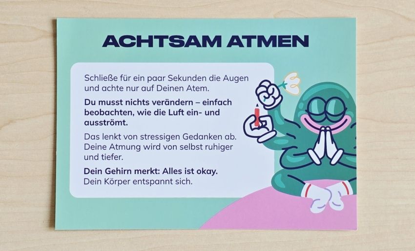 Postkarte »Achtsam atmen« von Irrsinnig Menschlich e.V.