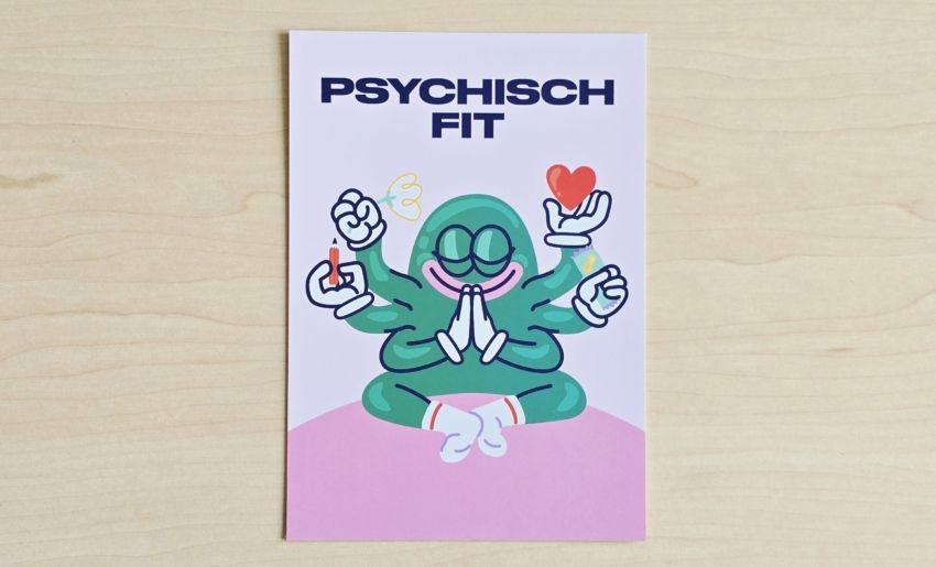 Postkarte »Psychisch fit« von Irrsinnig Menschlich e.V.