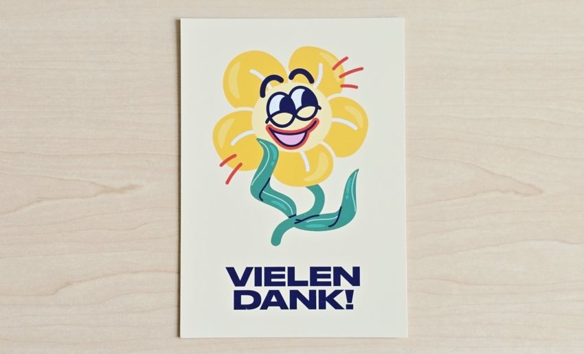 Postkarte »Vielen Dank« von Irrsinnig Menschlich e.V.
