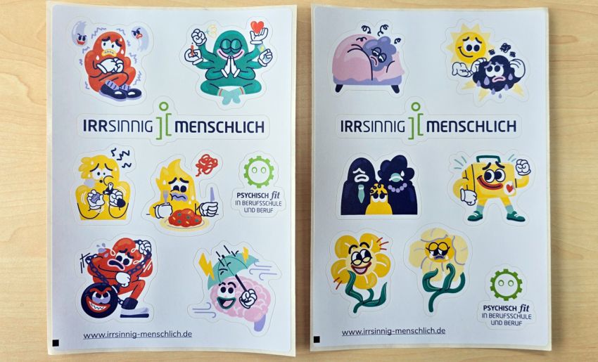 Sticker-Bogen »Aufmachen!« von Irrsinnig Menschlich e.V.