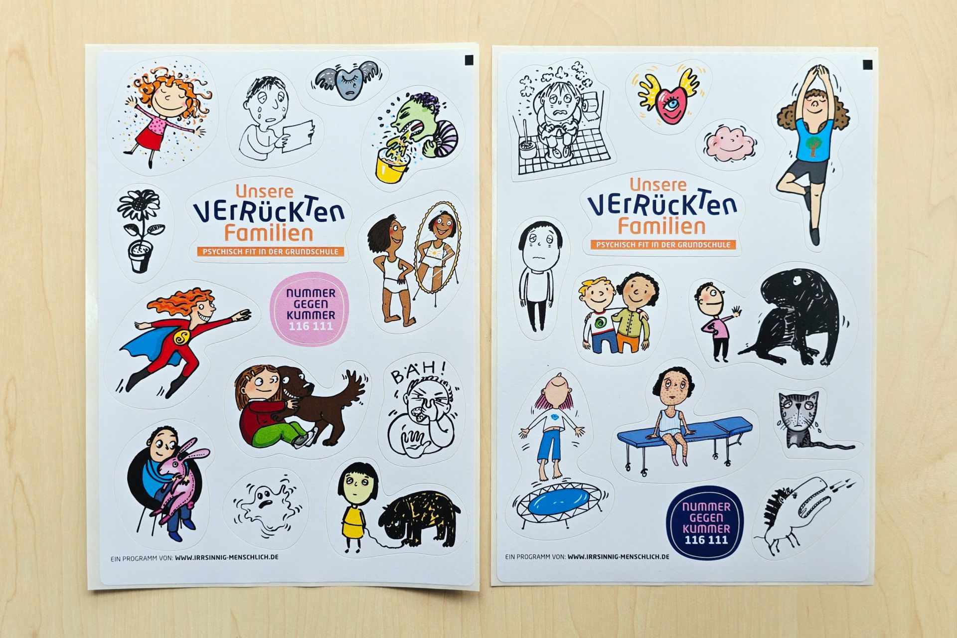 Sticker-Bogen »Unsere ›verrückten‹ Familien!« von Irrsinnig Menschlich e.V.